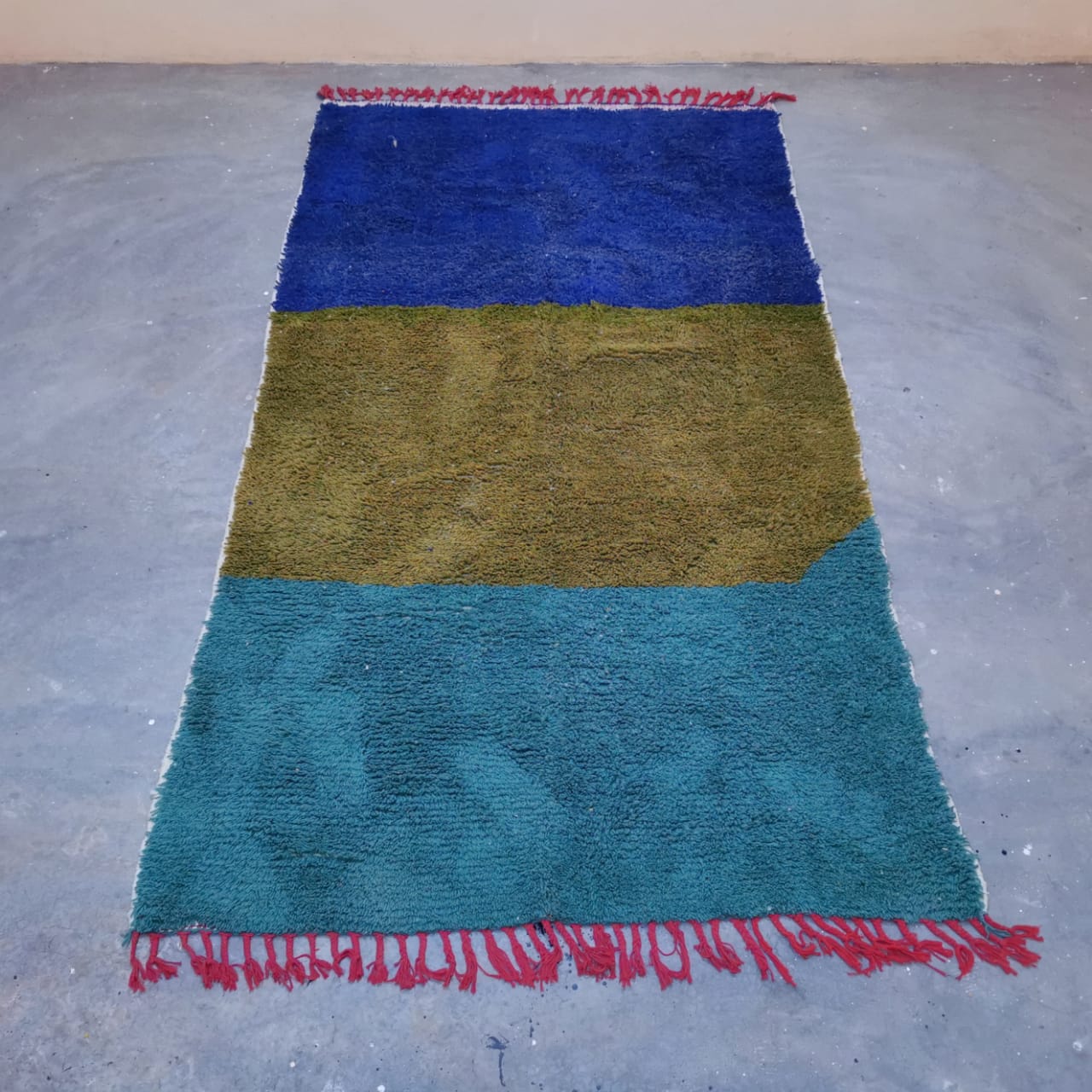 Bleu Beni Ouarain Berber Rug  4.82 ft x 8.75 ft ( RA#03345 )