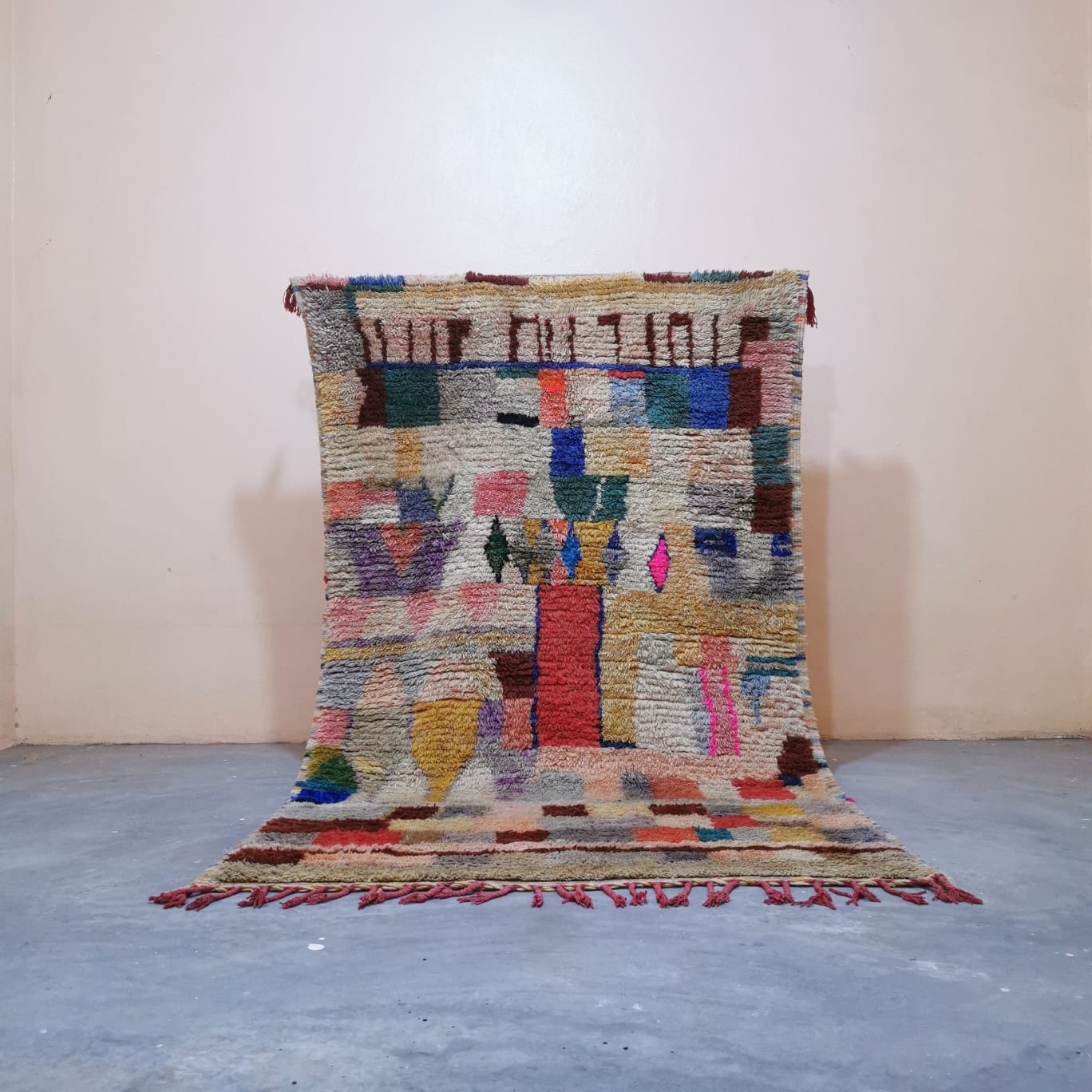 Colorful Beni Ouarain Berber Rug  4.79 ft x 7.51 ft ( RA#56745 )