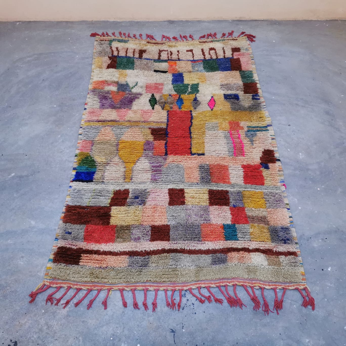 Colorful Beni Ouarain Berber Rug  4.79 ft x 7.51 ft ( RA#56745 )