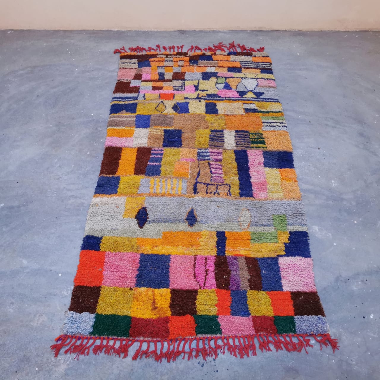 Colorful Azilal Berber Rug  4.36 ft x 8.20 ft ( RA#65473 )