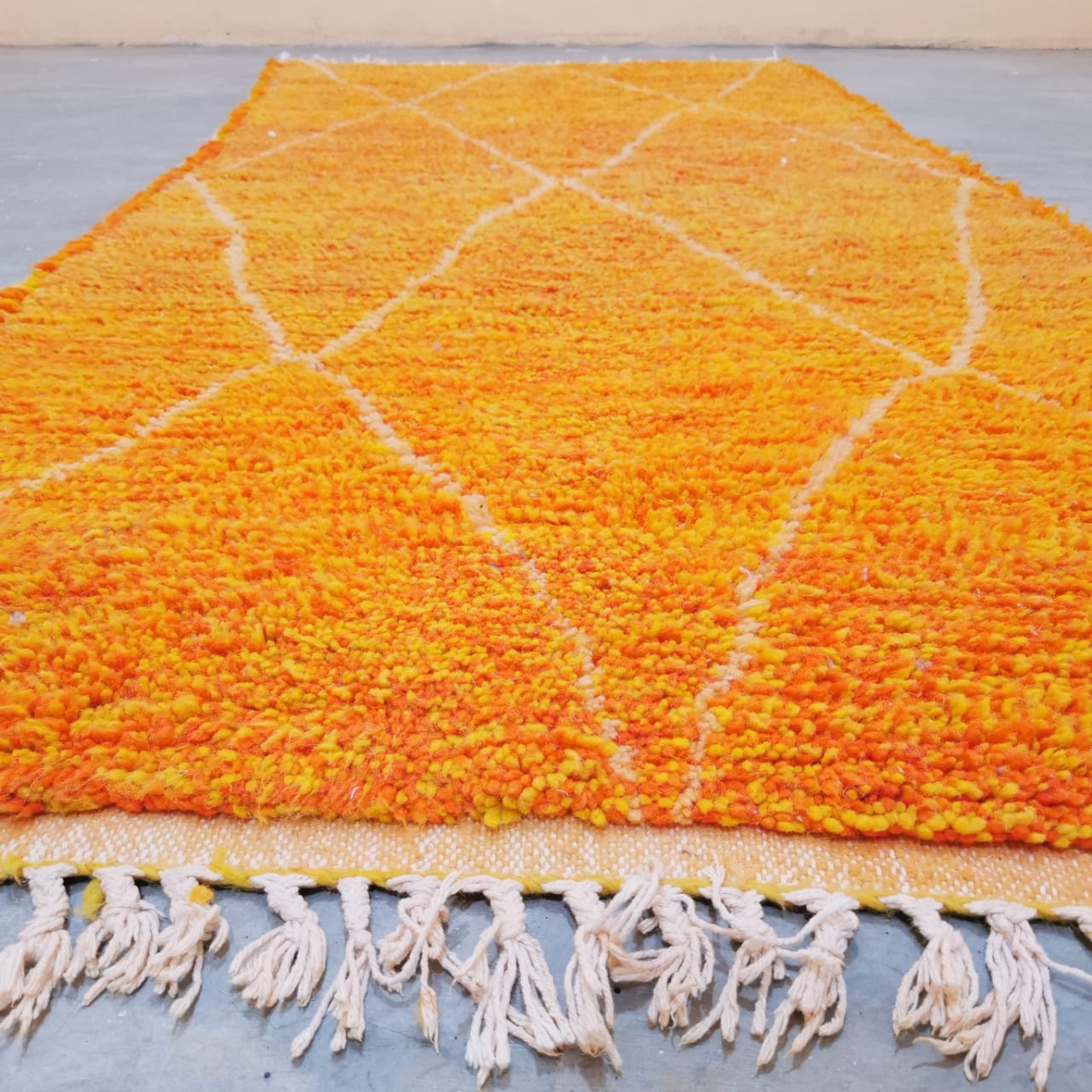 Orange Beni Ouarain Berber Rug  3.24 ft x 6.98 ft ( RA#4054 )