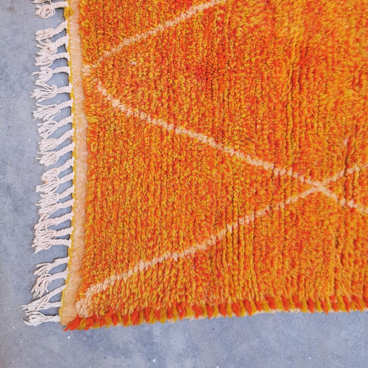 Orange Beni Ouarain Berber Rug  3.24 ft x 6.98 ft ( RA#4054 )