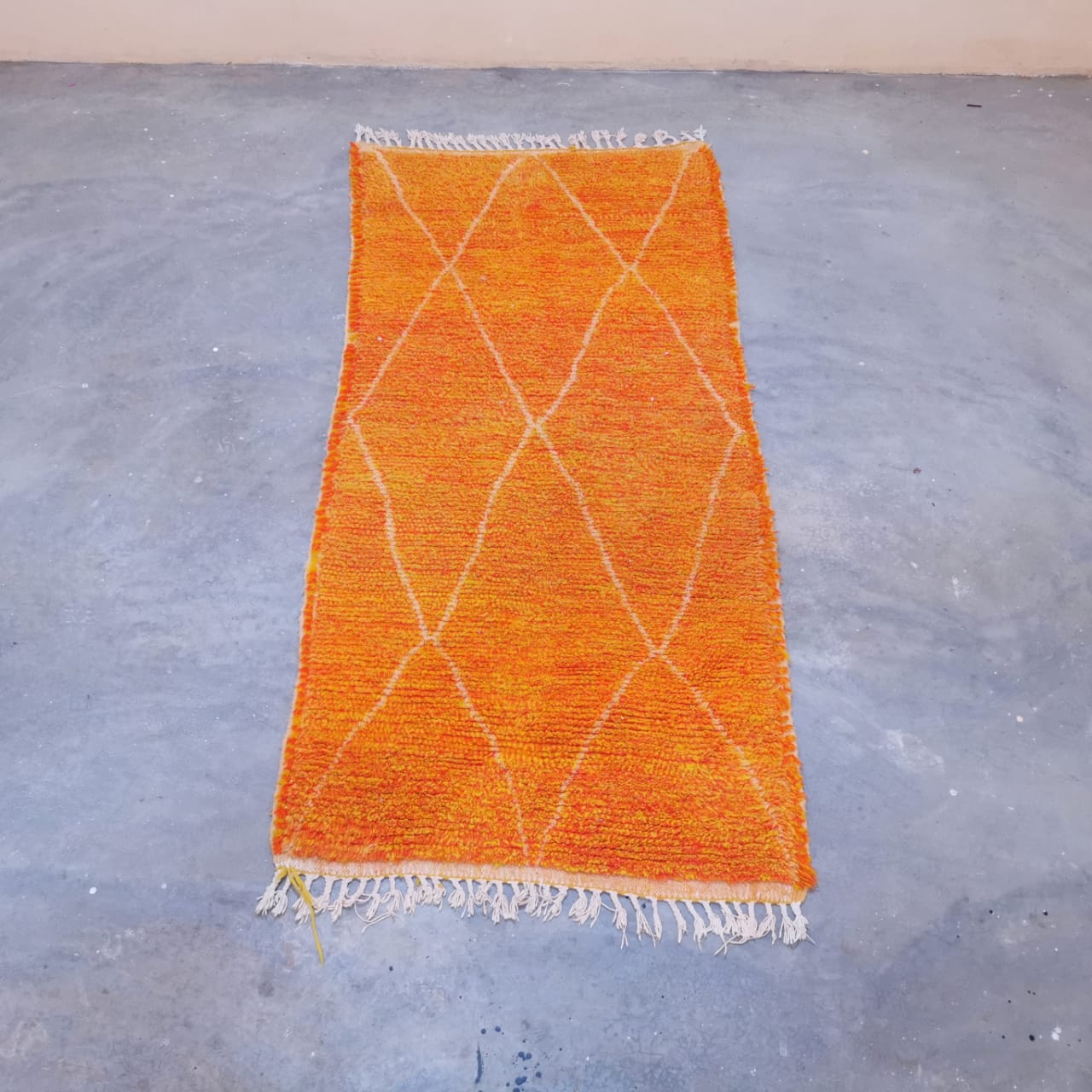 Orange Beni Ouarain Berber Rug  3.24 ft x 6.98 ft ( RA#4054 )